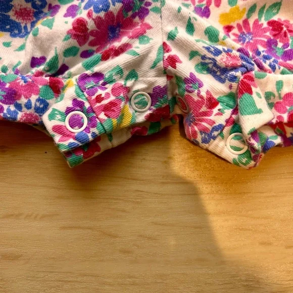 Vintage Oshkosh B’gosh bubble romper 6/9 months floral - Picture 3 of 6